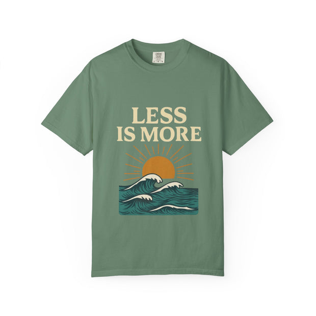 Unisex Garment-Dyed T-Shirt - 'Less is More' Vintage Wave Design