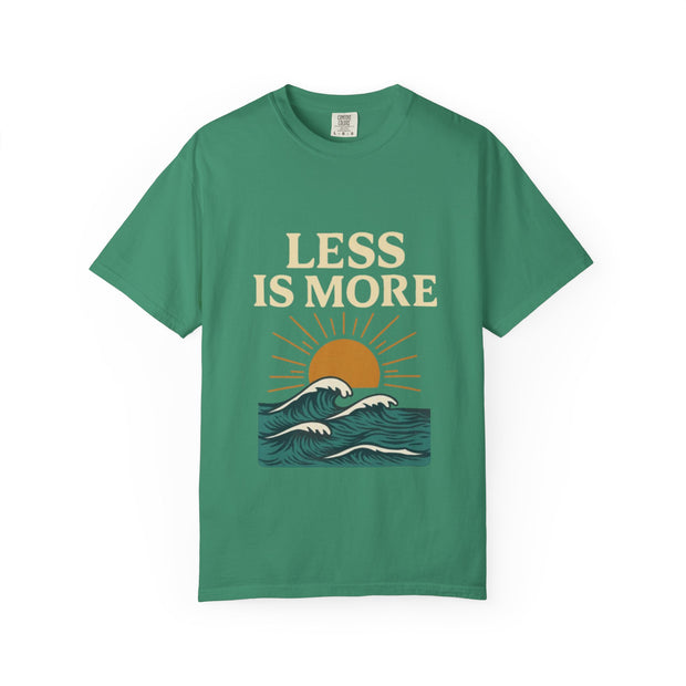 Unisex Garment-Dyed T-Shirt - 'Less is More' Vintage Wave Design