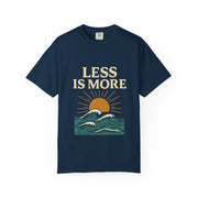 Unisex Garment-Dyed T-Shirt - 'Less is More' Vintage Wave Design
