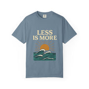 Unisex Garment-Dyed T-Shirt - 'Less is More' Vintage Wave Design