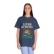 Unisex Garment-Dyed T-Shirt - 'Less is More' Vintage Wave Design