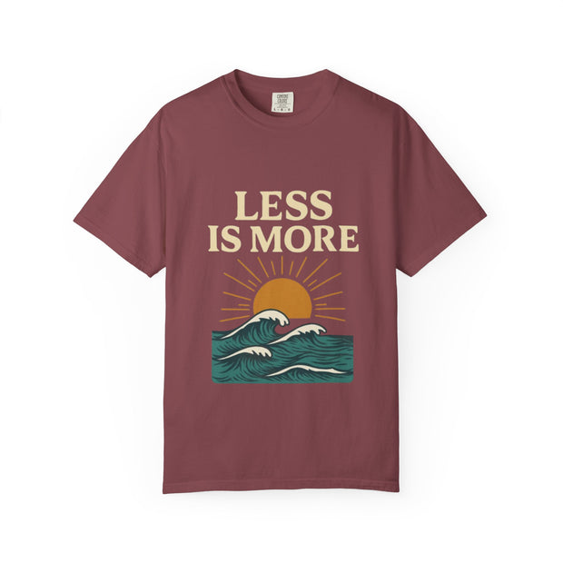 Unisex Garment-Dyed T-Shirt - 'Less is More' Vintage Wave Design