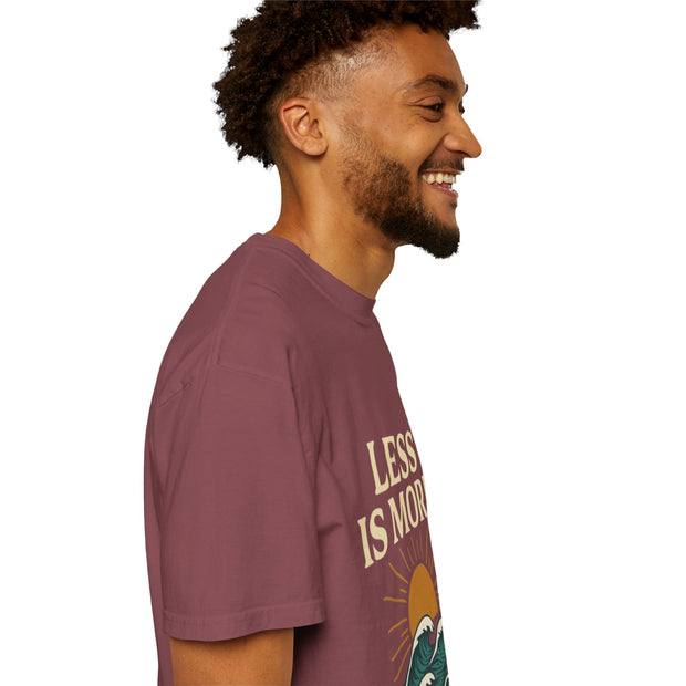 Unisex Garment-Dyed T-Shirt - 'Less is More' Vintage Wave Design
