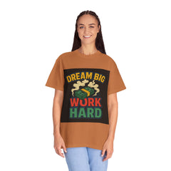 Inspirational Unisex T-Shirt - "Dream Big, Work Hard" Motivational Tee