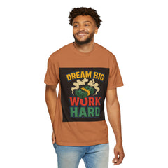 Inspirational Unisex T-Shirt - "Dream Big, Work Hard" Motivational Tee
