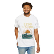 Unisex Garment-Dyed T-Shirt - 'Less is More' Vintage Wave Design