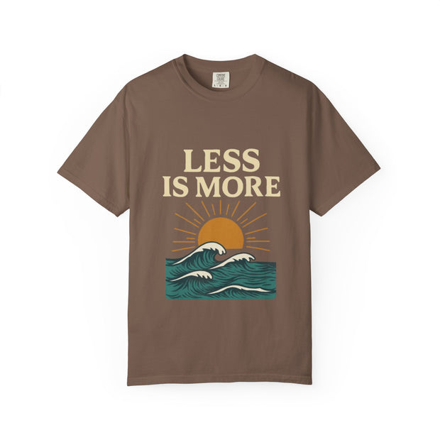 Unisex Garment-Dyed T-Shirt - 'Less is More' Vintage Wave Design