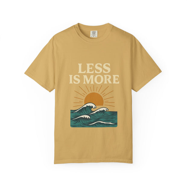 Unisex Garment-Dyed T-Shirt - 'Less is More' Vintage Wave Design