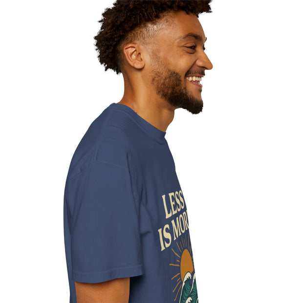 Unisex Garment-Dyed T-Shirt - 'Less is More' Vintage Wave Design