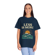 Unisex Garment-Dyed T-Shirt - 'Less is More' Vintage Wave Design