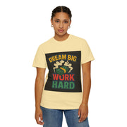 Inspirational Unisex T-Shirt - "Dream Big, Work Hard" Motivational Tee