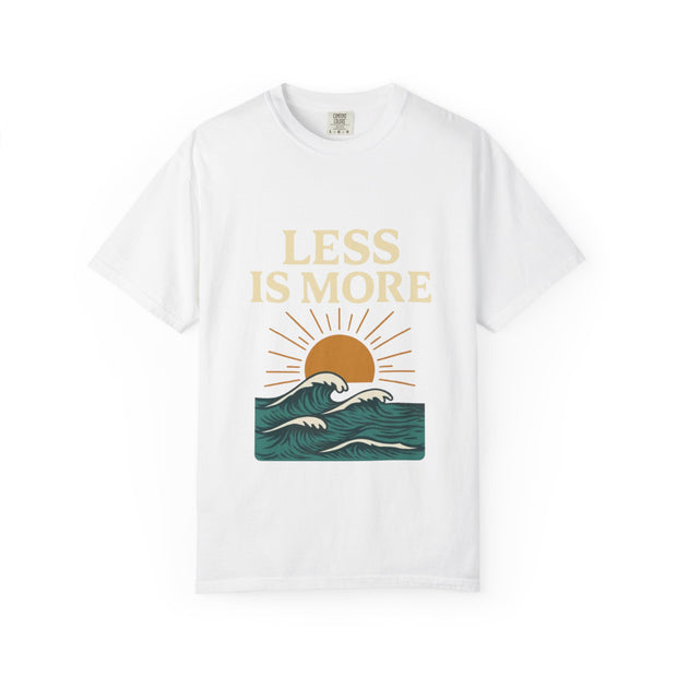 Unisex Garment-Dyed T-Shirt - 'Less is More' Vintage Wave Design