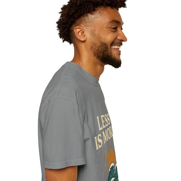Unisex Garment-Dyed T-Shirt - 'Less is More' Vintage Wave Design