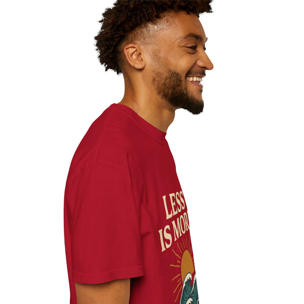Unisex Garment-Dyed T-Shirt - 'Less is More' Vintage Wave Design