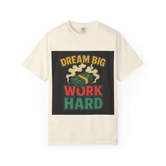 Inspirational Unisex T-Shirt - "Dream Big, Work Hard" Motivational Tee