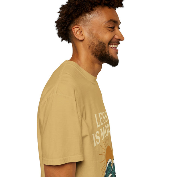 Unisex Garment-Dyed T-Shirt - 'Less is More' Vintage Wave Design