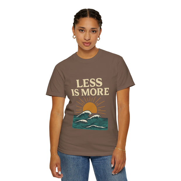Unisex Garment-Dyed T-Shirt - 'Less is More' Vintage Wave Design