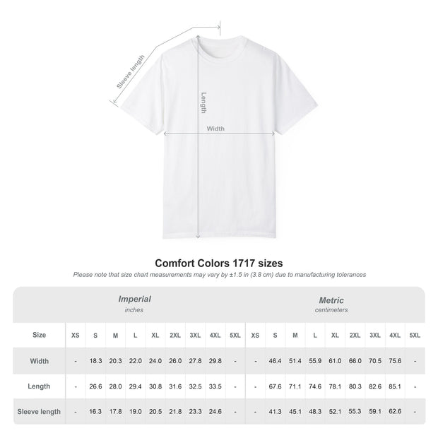 Unisex Garment-Dyed T-Shirt - 'Less is More' Vintage Wave Design
