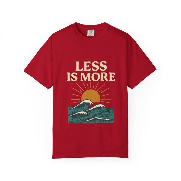 Unisex Garment-Dyed T-Shirt - 'Less is More' Vintage Wave Design